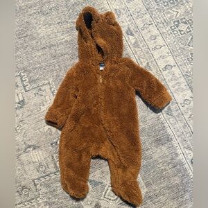 Cozy Brown Fleece Kids One Piece